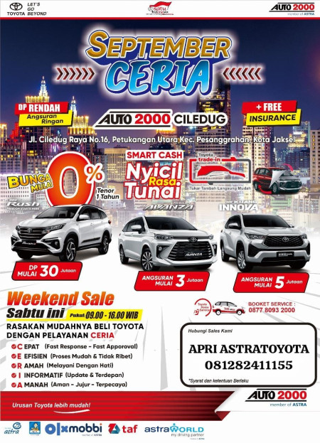 Promo Toyota Ciledug September Ceria